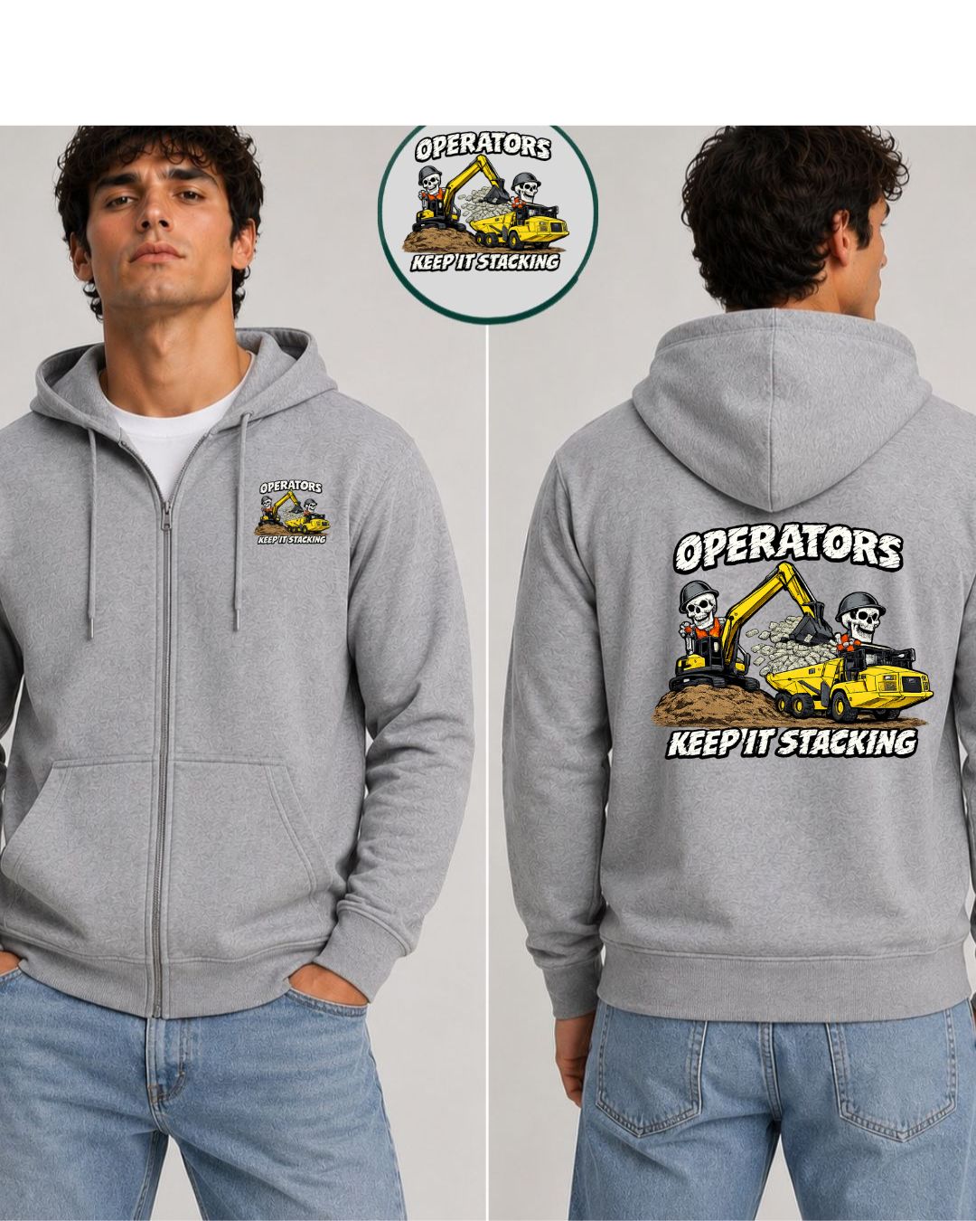Operators keep it stacking Zip-Up Hoodie