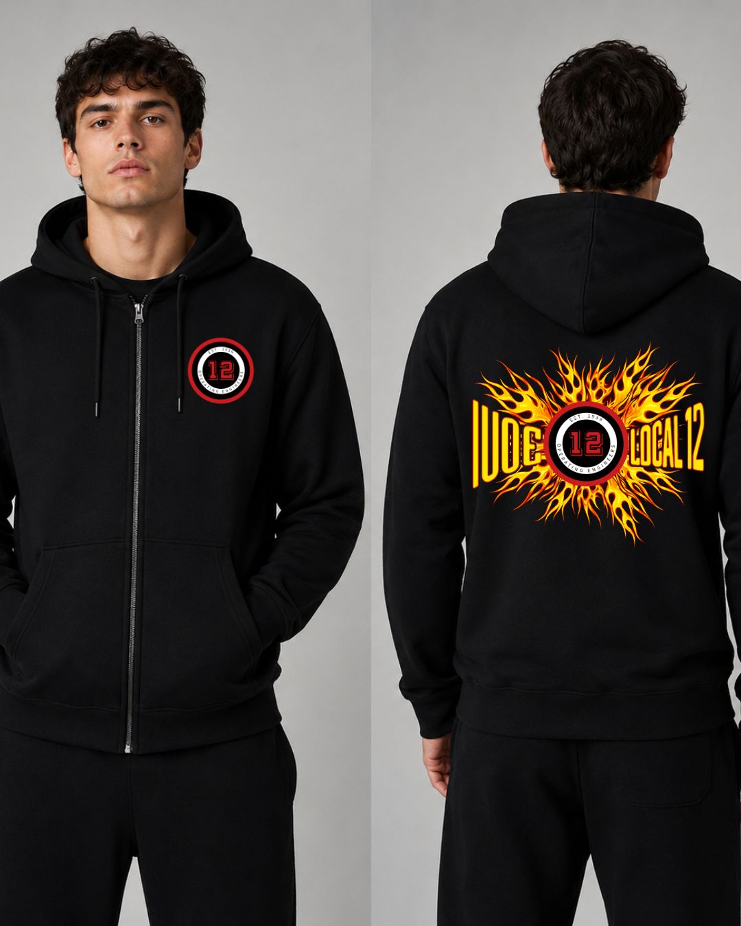 IUOE Flames Hoodie