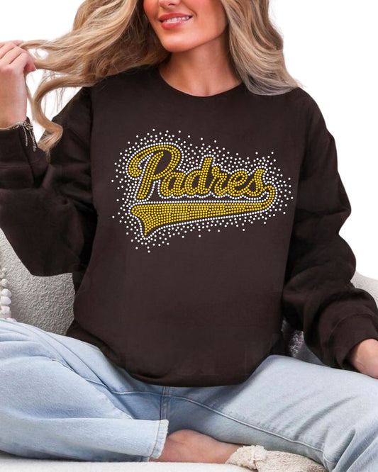 Padres Rhinestone Scatter Crew Sweatshirt
