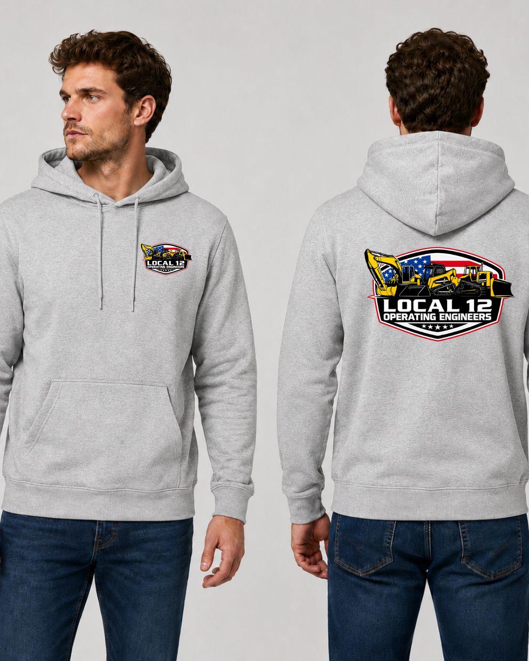 Local 12 Logo with flag Hoodie
