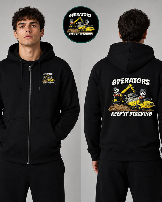 Operators keep it stacking Zip-Up Hoodie