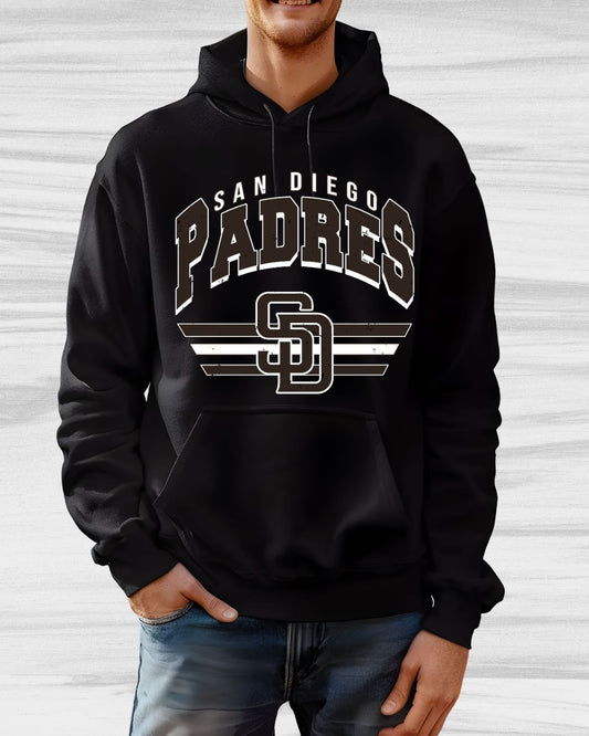 San Diego Padres on Black Gildan Unisex Hoodie