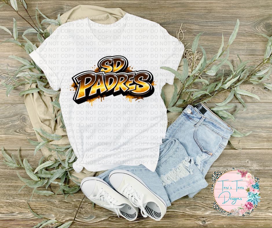 San Diego Padres Graffiti Women's T-Shirt
