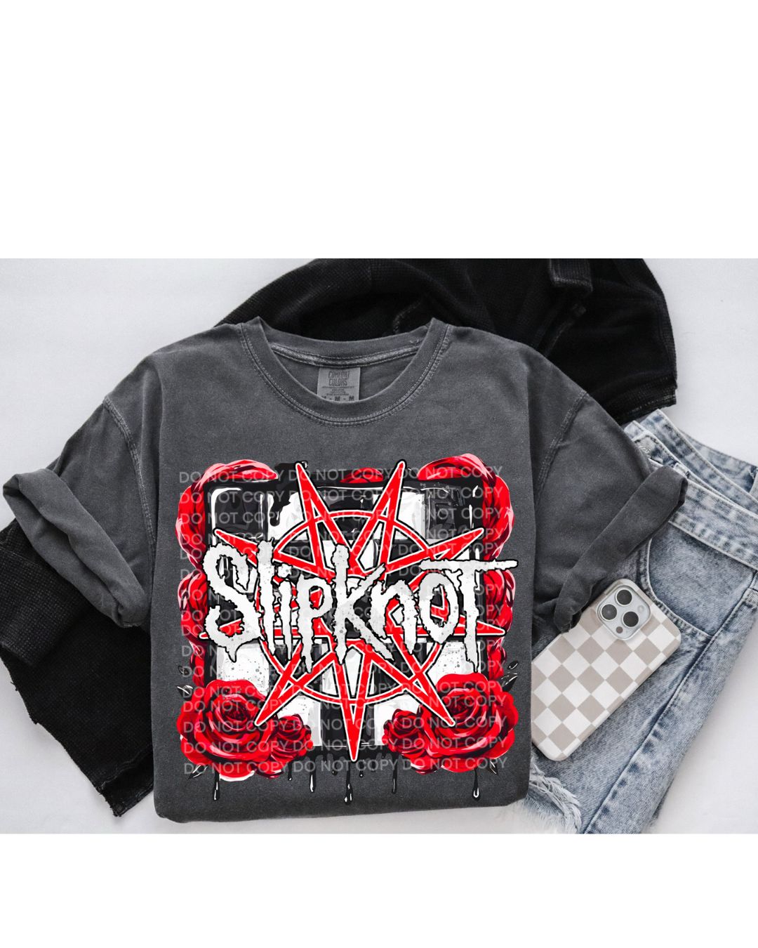 Rock Band Collection SK on Pepper Gray Comfort Colors T-Shirt