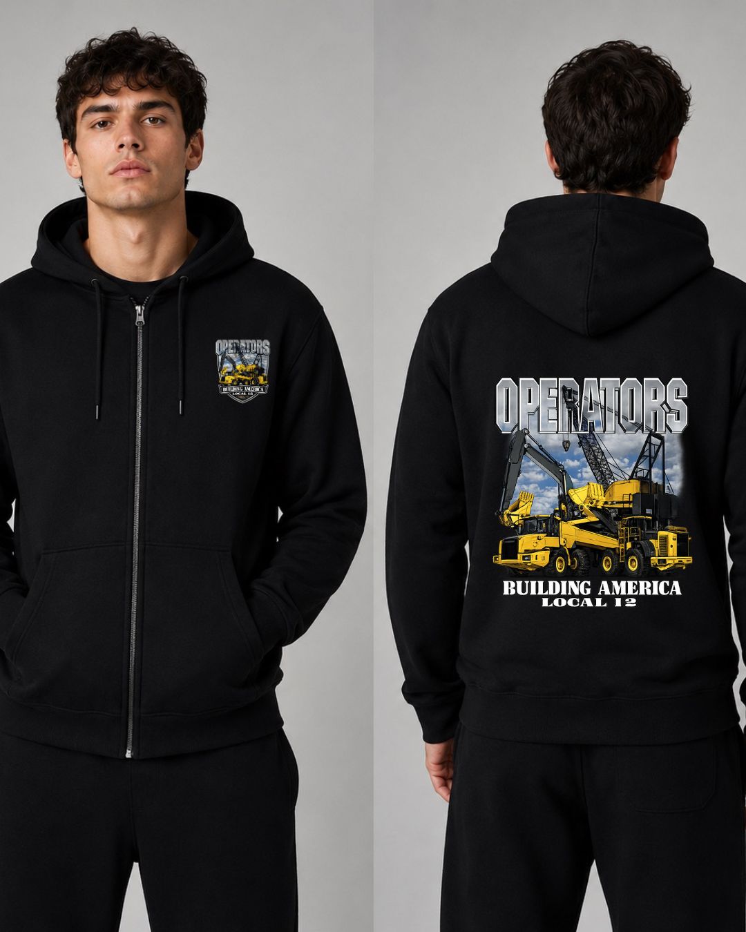 Operators Building America Local 12 Zip-Up Hoodie