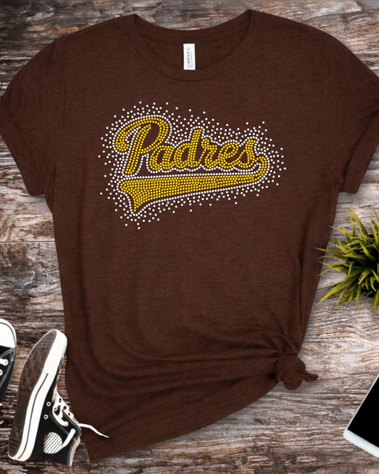 Padres Rhinestone Scatter Bella Canvas T-Shirt