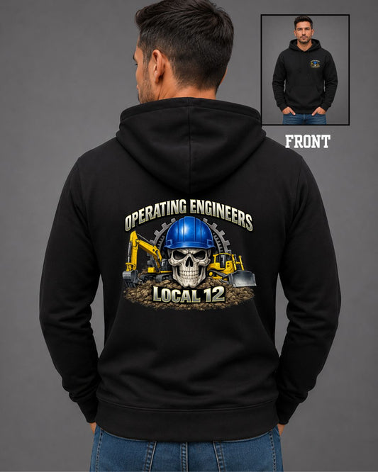 Operating Engineers Local 12 Skull Machinery Hoodie