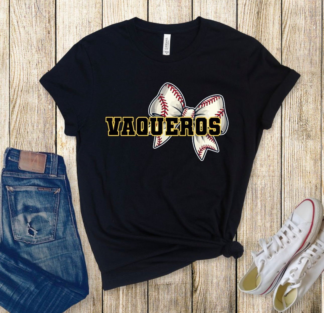 Cute Coquette Vaqueros Baseball Bow