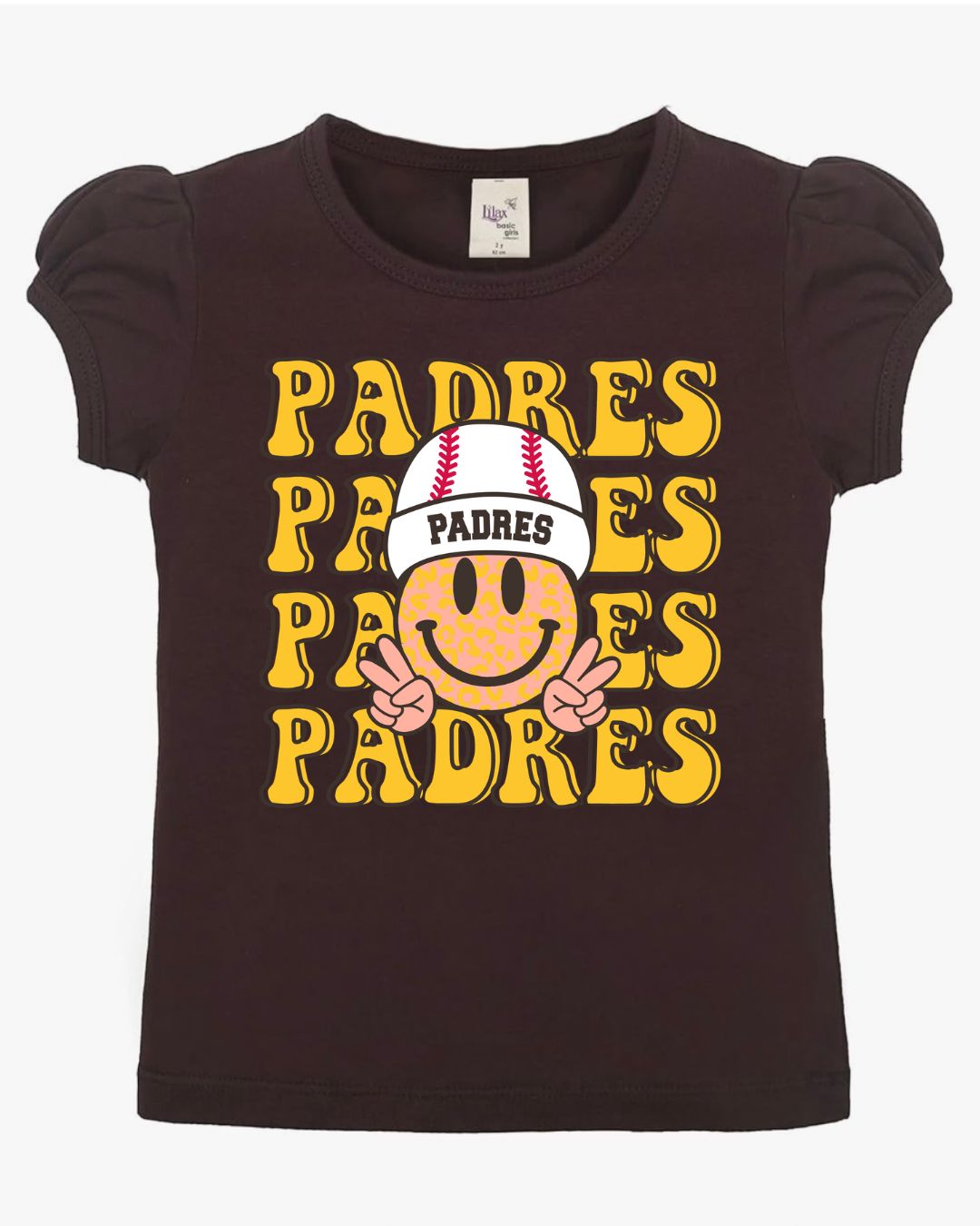 Padres Stacked Smiley Face Youth T-Shirt