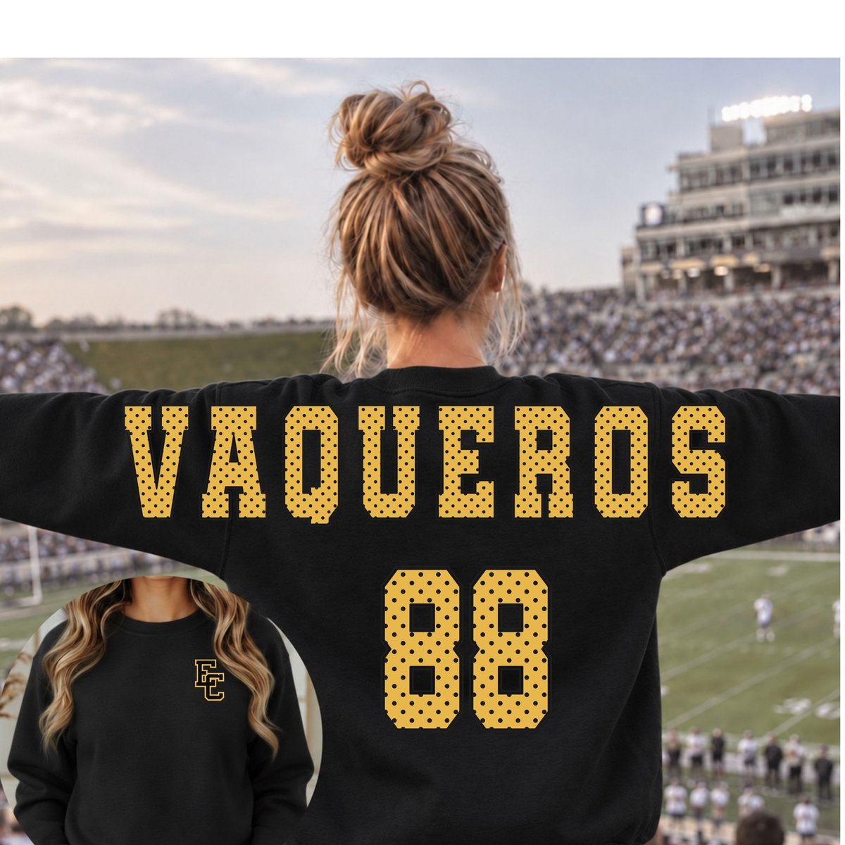 El Capitan Vaqueros with Mascot Stretched Crew