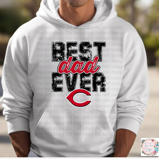 Best Dad Ever Cincinnati Reds Hoodie