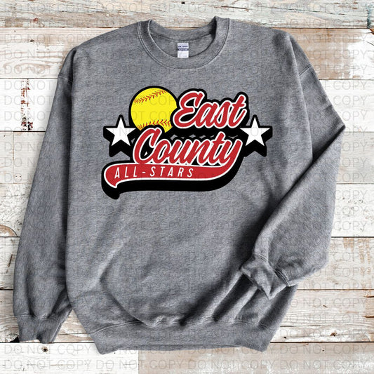 East County Softball All Stars Crew Unisex