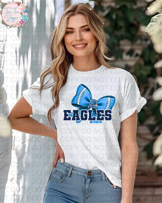 Eagles Football Bow -Granite Hills High School