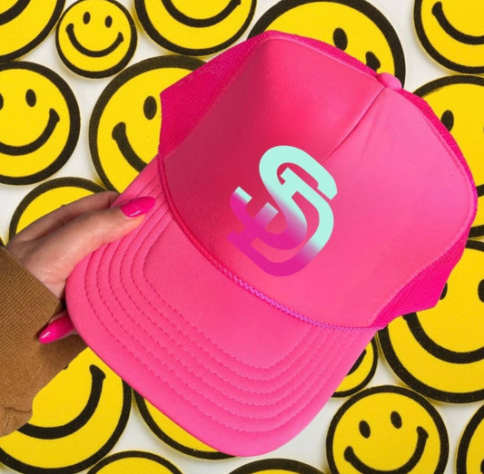 Neon Pink Otto Cap with SD City Connect Colors