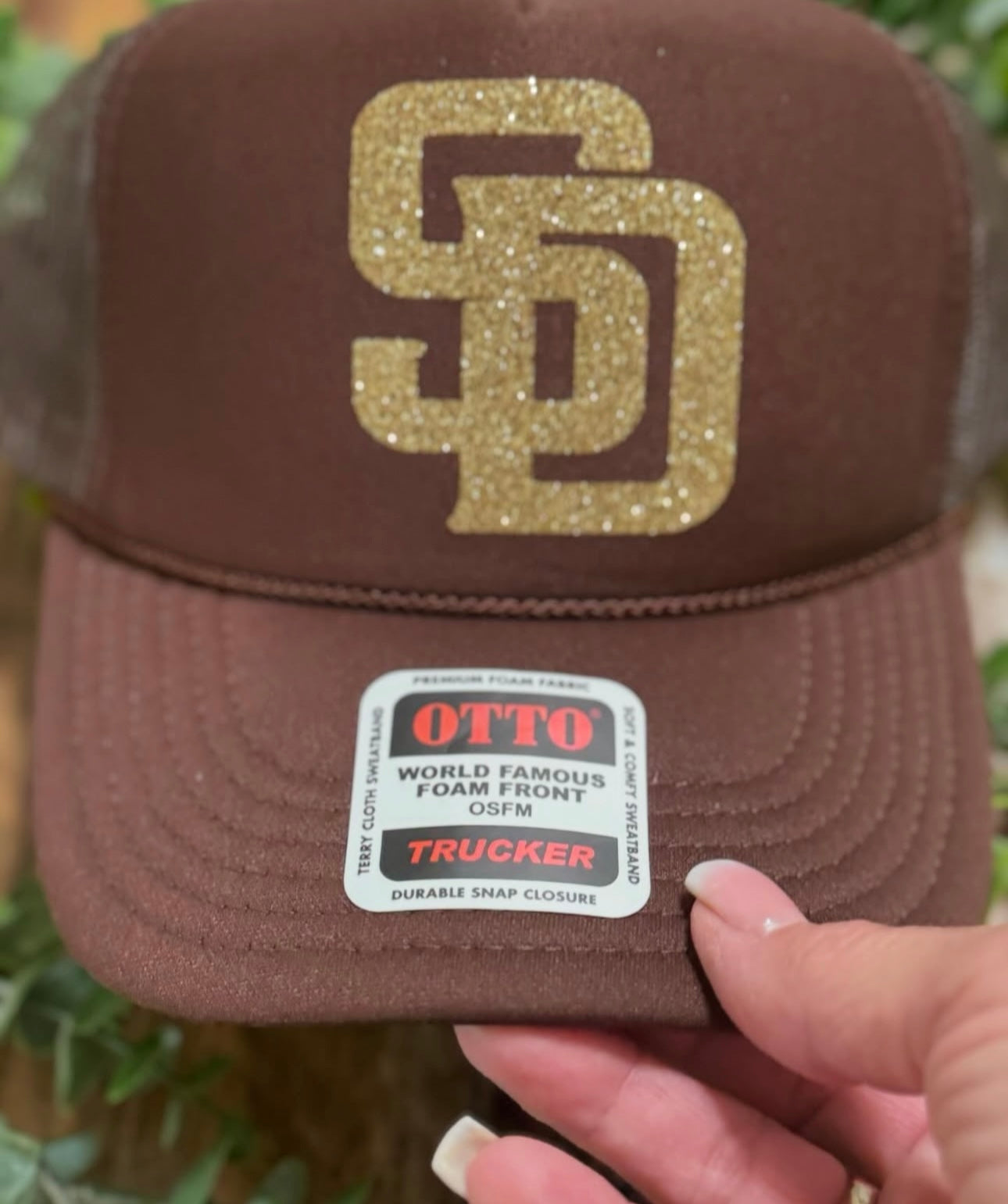 San Diego Padre Hat with glitter