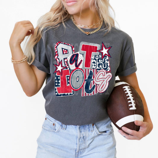 New England Patriots on Pepper Comfort Colors T-Shirt