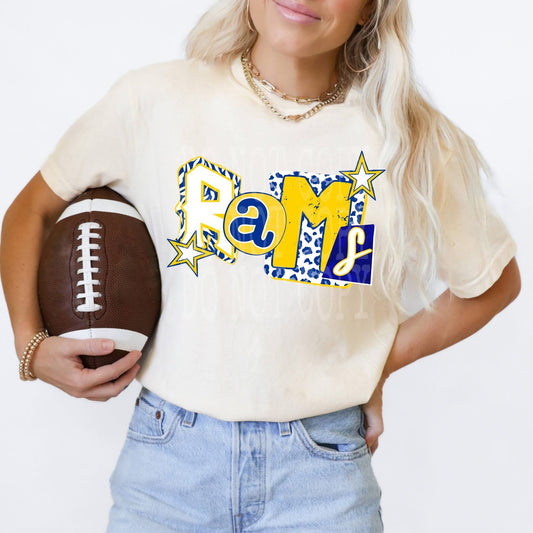 Los Angeles Rams Women's Ivory Comfort Color T-Shirt