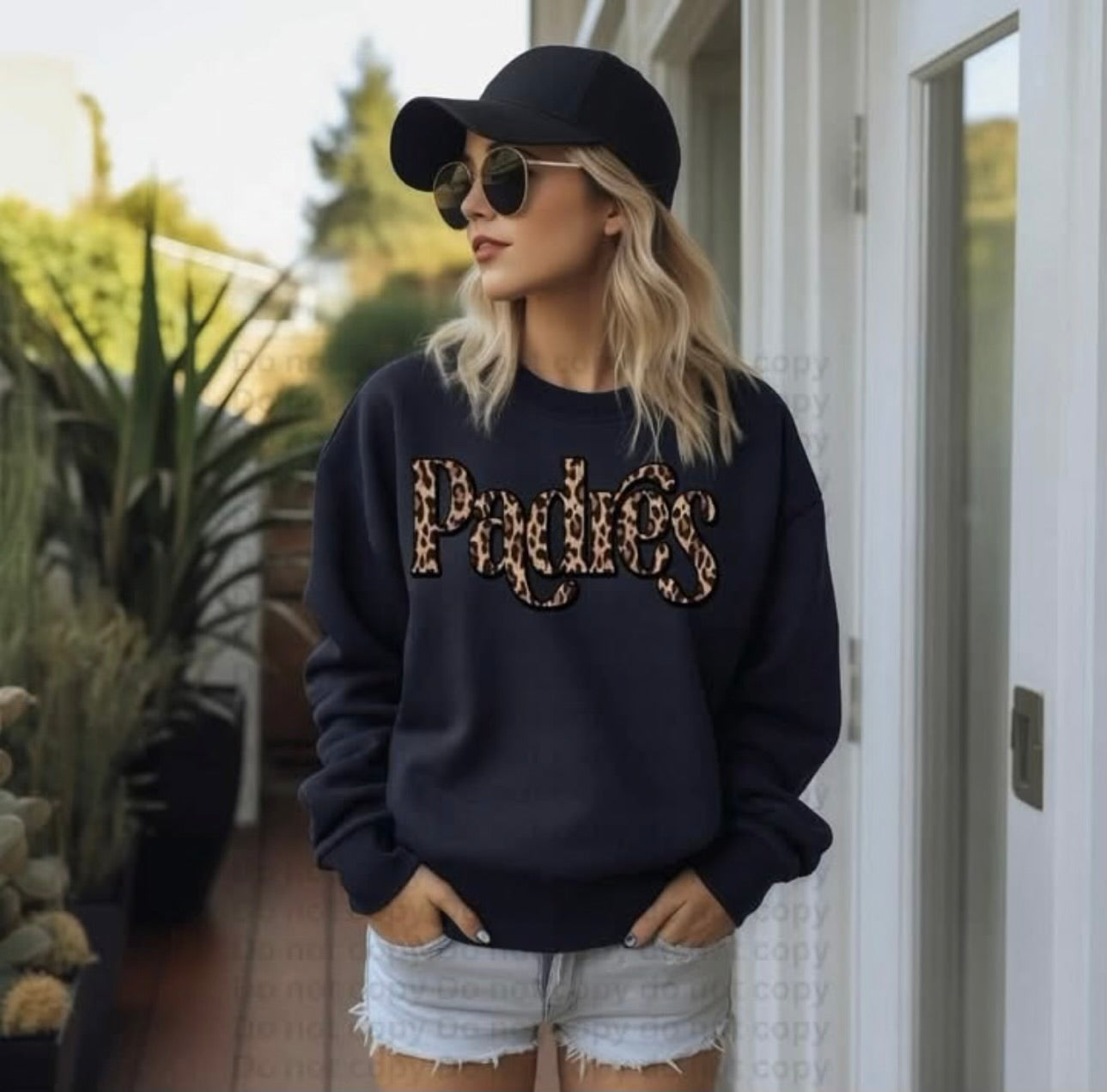 Padres Retro Leopard Crew Sweatshirt