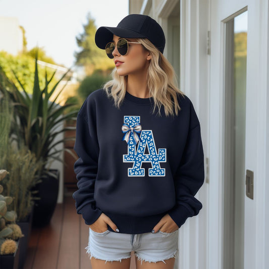 LA Leopard Bow Crew