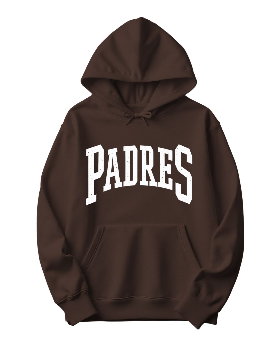 Padres White Distressed on Brown Unisex Hoodie