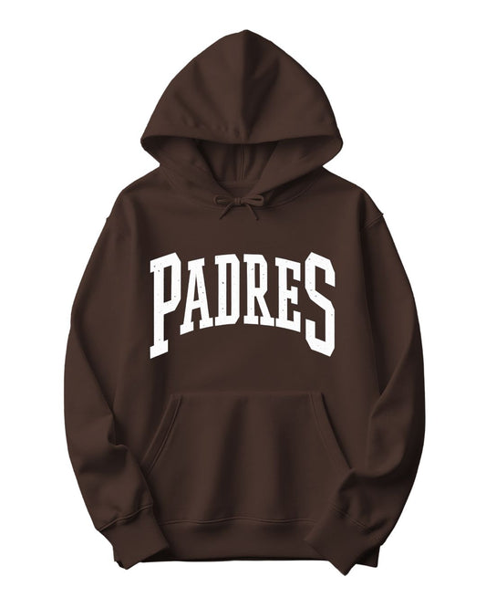 Padres White Distressed on Brown Unisex Hoodie