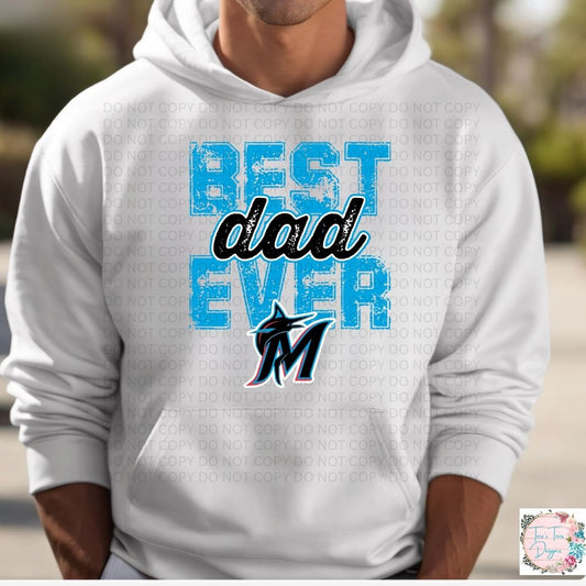 Best Dad Eve Miami Marlins Hoodie