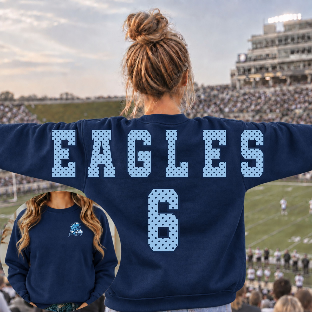 Granite Hill Eagles with Mascot Stretched Crew