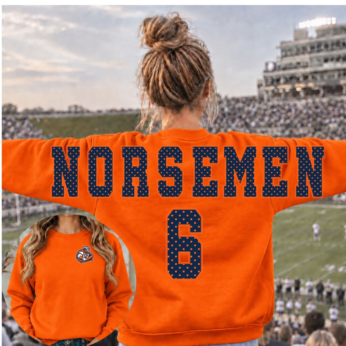 Valhalla Norsemen with Mascot Stretched Crew