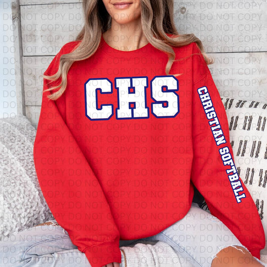 Christian High School Patriots with Sleeve accent