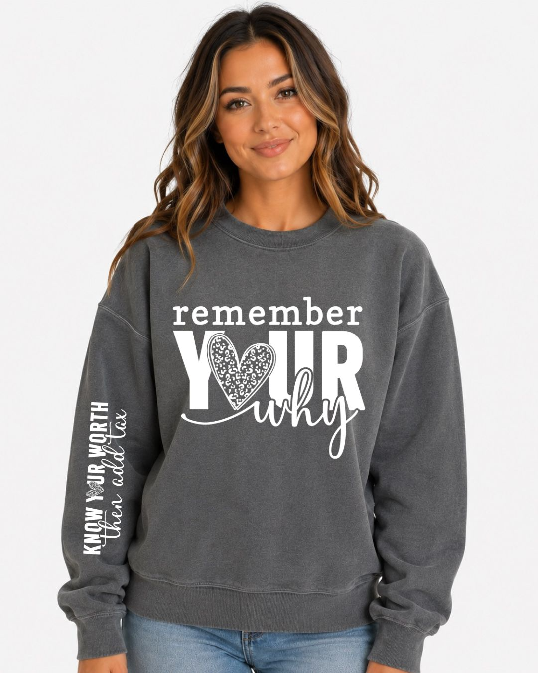 Remember your why with sleeve accent