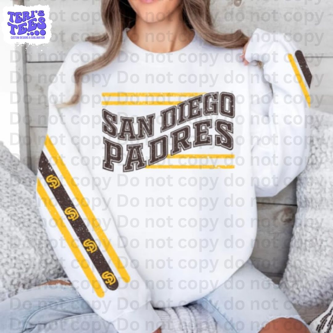 San Diego Padre Wave with Sleeve Accent