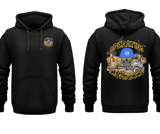 Operating Engineers Local 12 Equipment with pocket logo Hoodie
