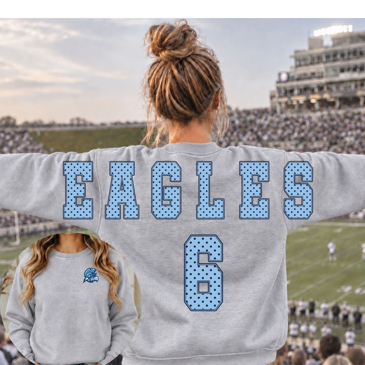 Granite Hill Eagles with Mascot Stretched Crew