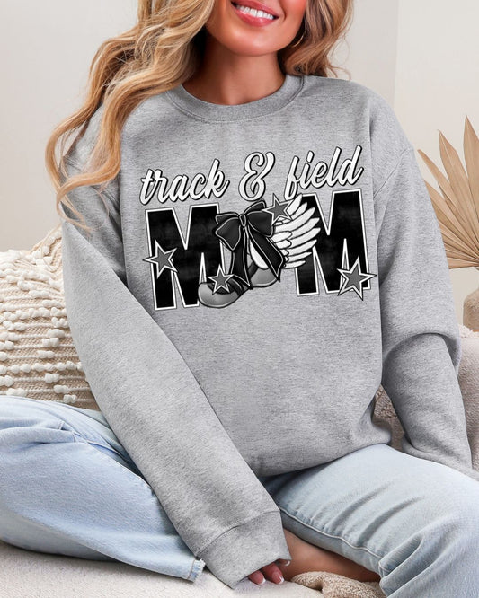 Track & Field Mom on Gildan Sport Gray Crew