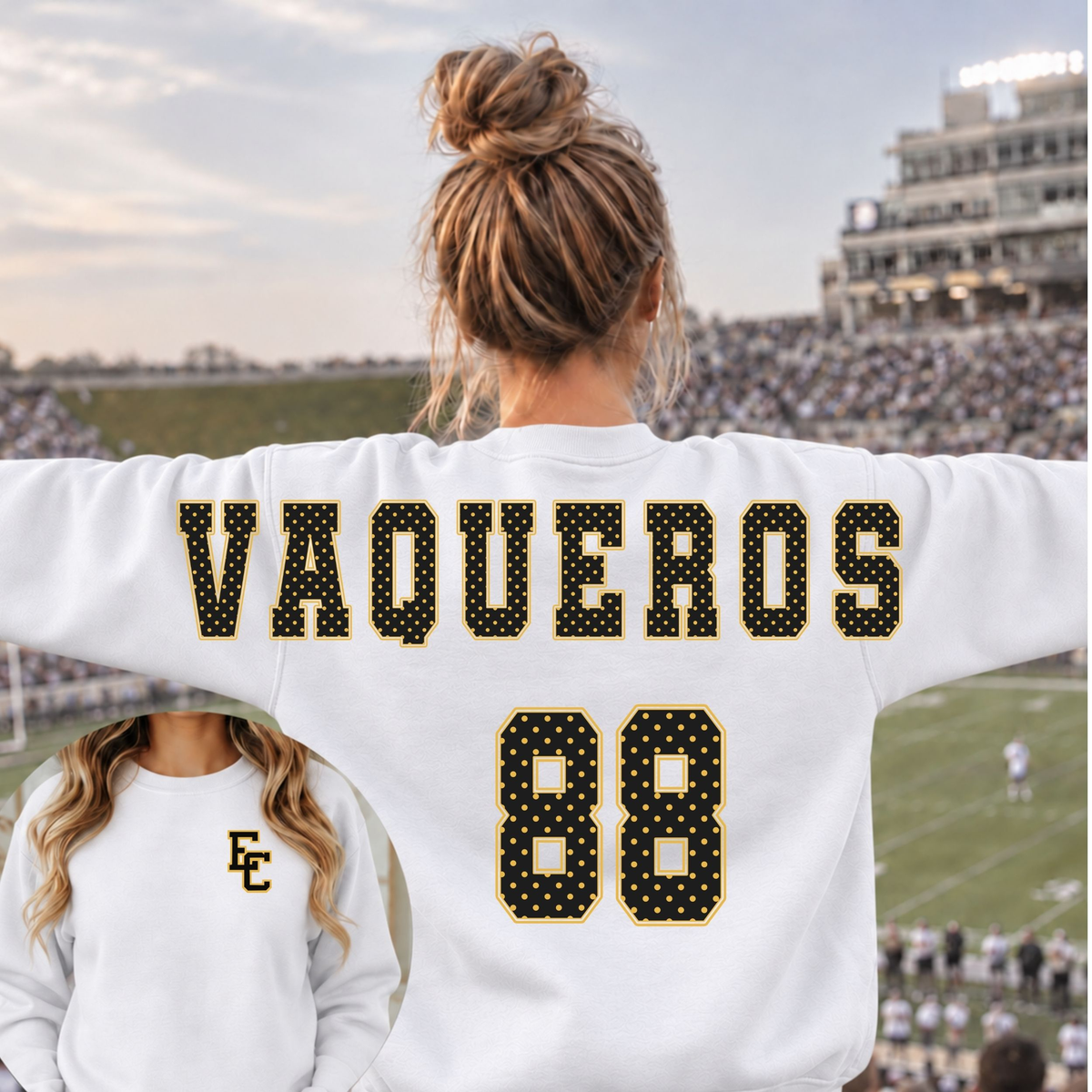 El Capitan Vaqueros with Mascot Stretched Crew