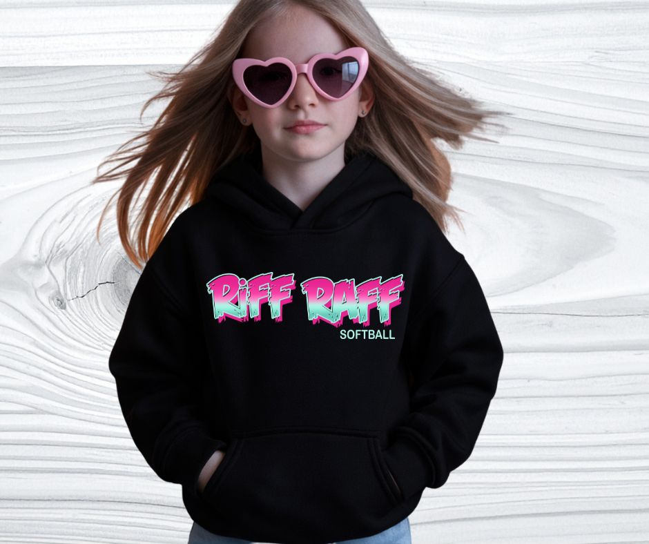 Youth Riff Raff Softball Hoodie Unisex (2) different colors