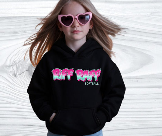 Youth Riff Raff Softball Hoodie Unisex (2) different colors